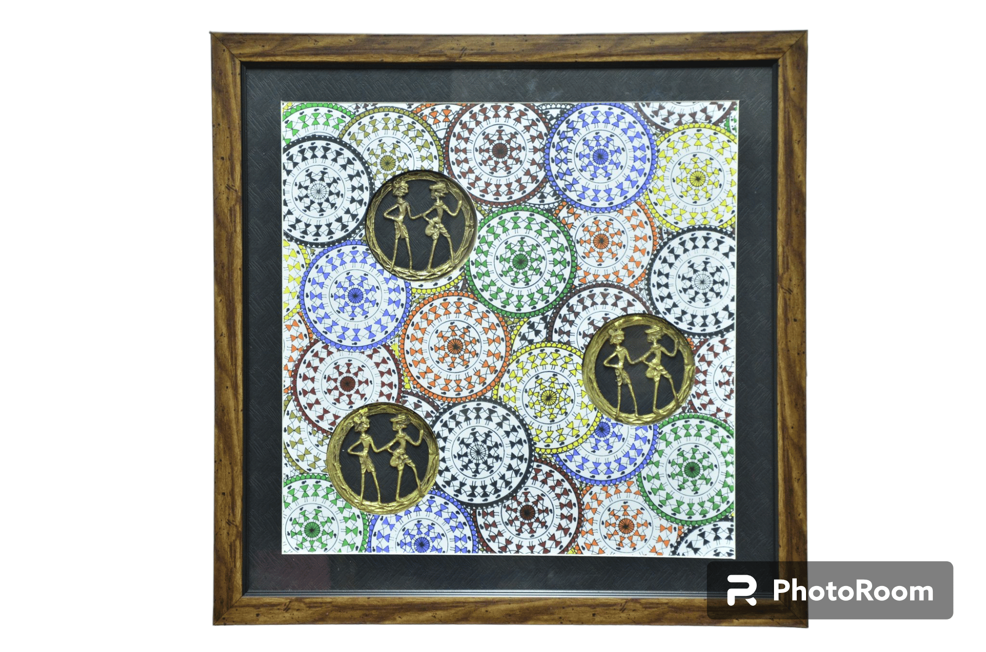 Jharcraft 3 Fig Circle Jali Sohrai Frame (DK00673)