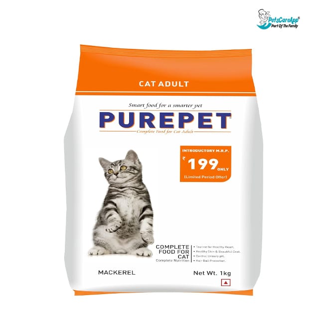 Purepet Mackerel Adult Dry Cat Food 1 kg