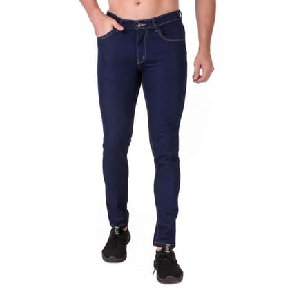 Men's Slim Fit Denim Mid Rise Stretchable Jeans (Blue, 30)-PID42904