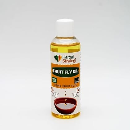 Herbal Strategi Fruit Fly Repellent Oil 100 ML | 100% Herbal |Unique blend of plant extracts & Herbal oils |No chemicals, Non-Toxic & Eco friendly, No side effects | Also acts as a Room Freshner