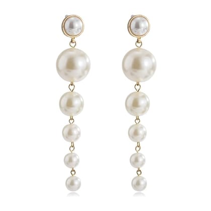 SHIVOHUM CREATION Pearl Drop Earring for Girls and Women