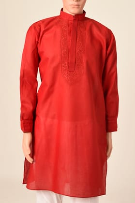 Men Fashion Hand Chikankari Men Kurta