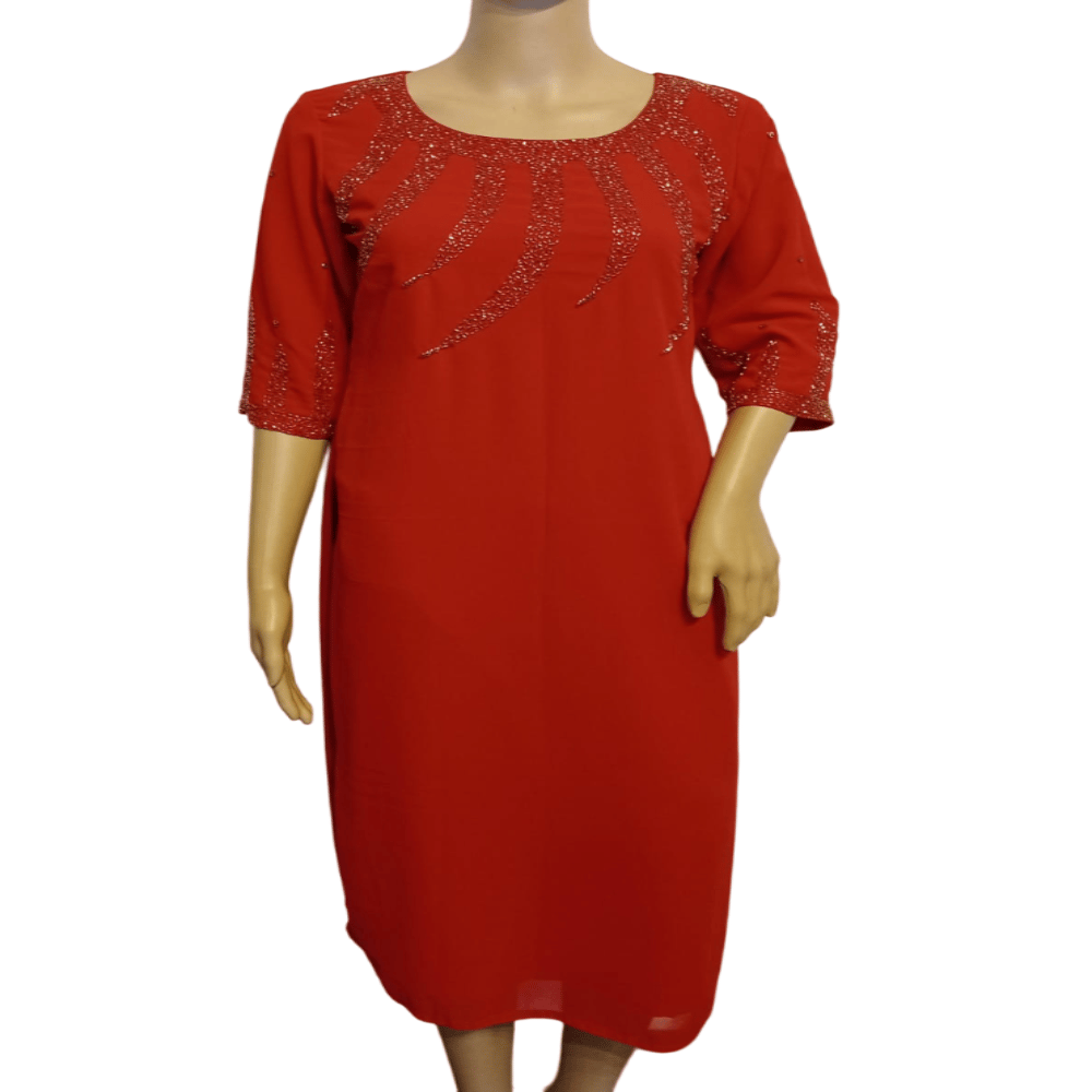 Ladies A line Georgette Red Kurti