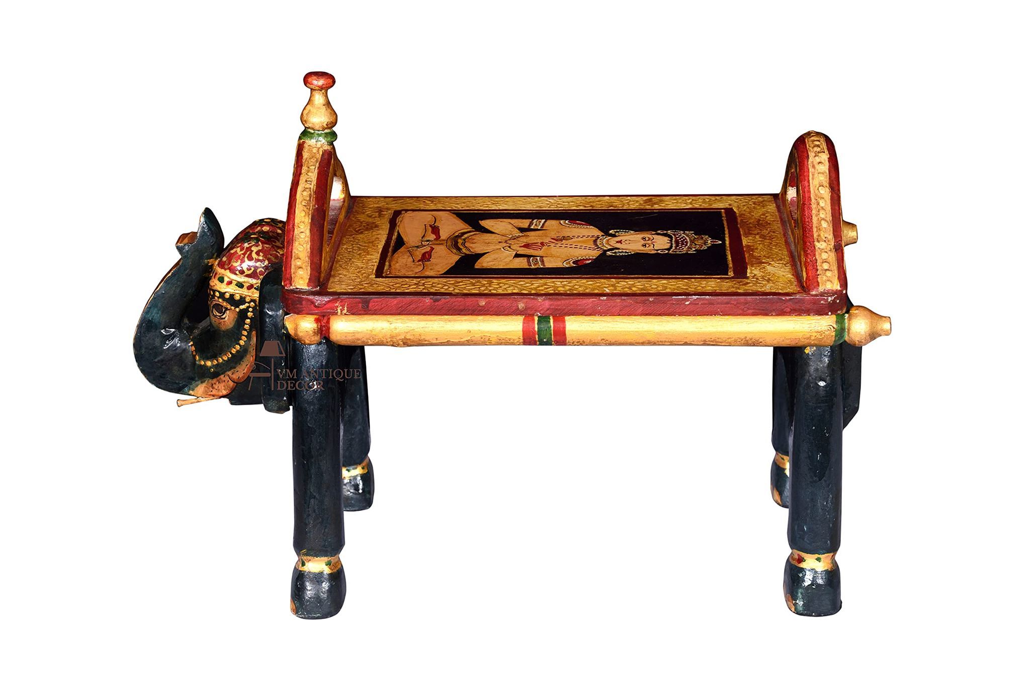 Handicraft Pooja-Room Table, Wooden Luxurious Buddha-Painted Table, Home Living Decorative Showpiece-Table