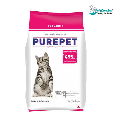 Purepet Adult Cat Food, Tuna and Salmon, 2.8 kg