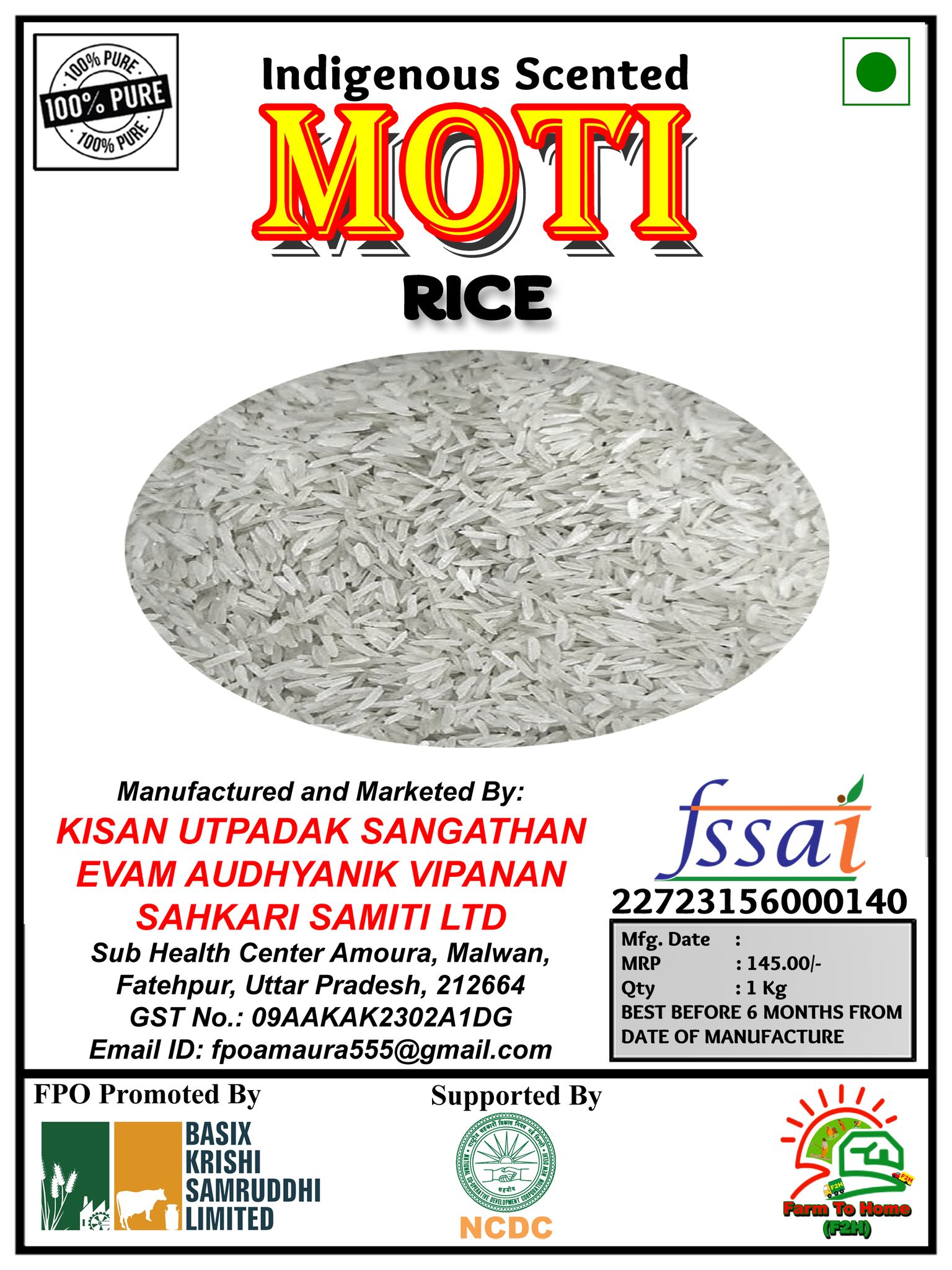 Indigenous Scented Rice | Moti | 1Kg