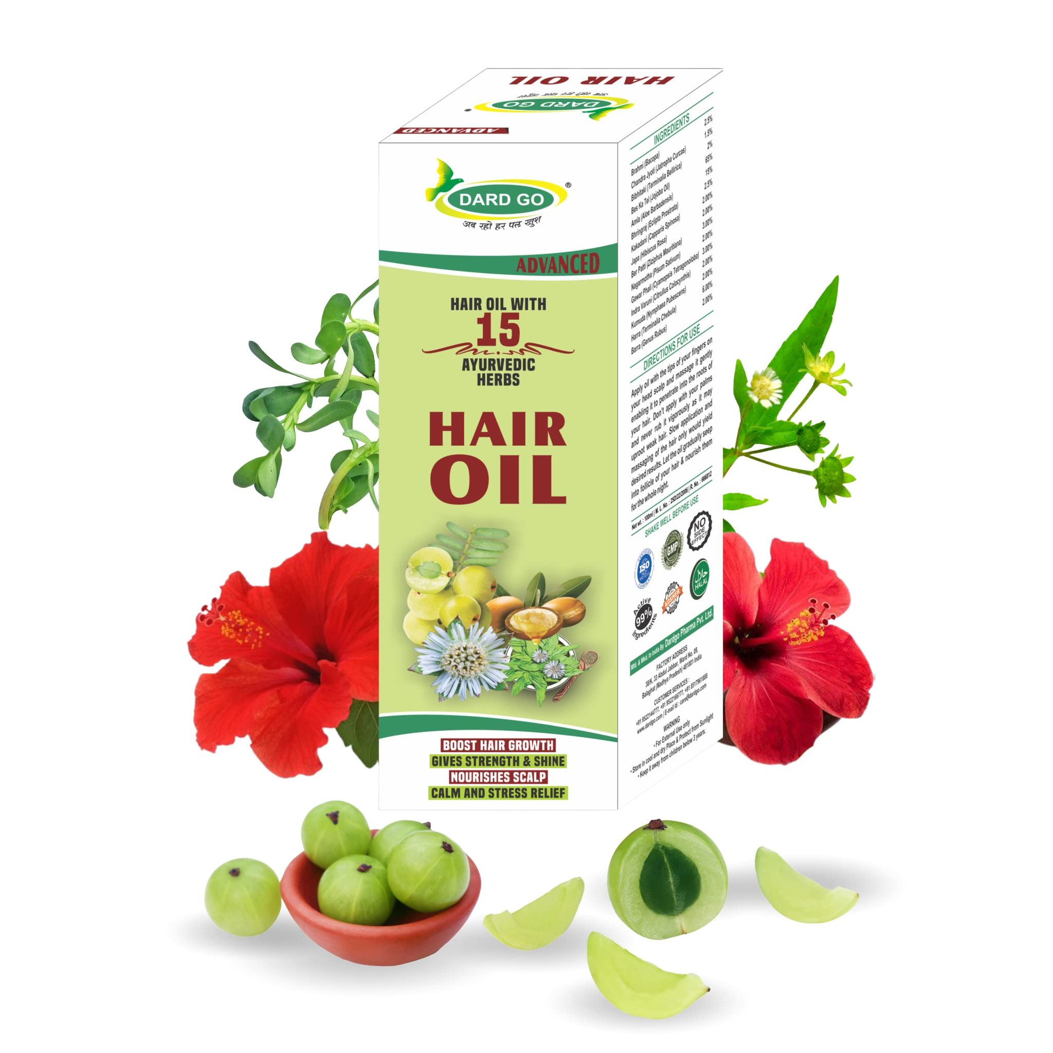 Ayurvedic Hair Oil Remove Dandruff Shiny Strong and Long Hair For Men & Women (Pack of 1x100ML)