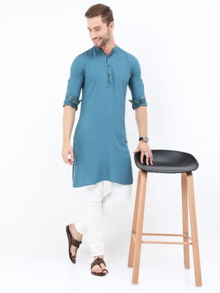 Steel Blue Slay Kurta