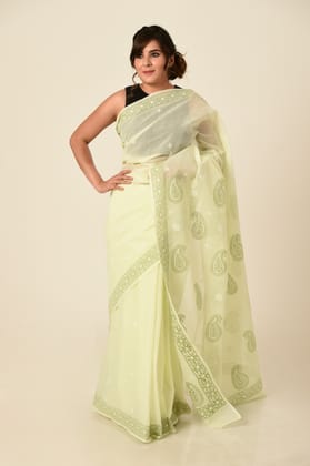 Ladies New Fashion Hand Chikankari Saree