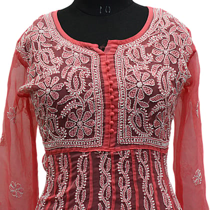 Anarkali Chikankari Kurta