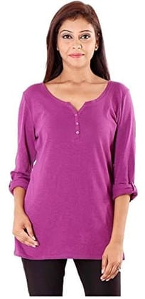 Women's Tops Cotton,Banian Kurtis (Purple, S)-PID32136