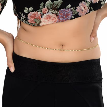 Lucky Jewellery Designer White Color Alloy Waist Belt For Women & Girls