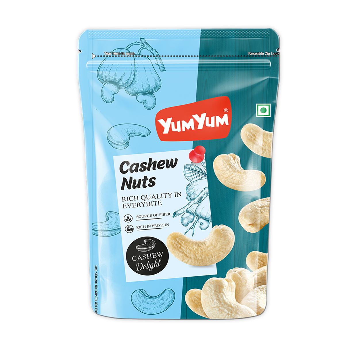 Yum Yum Cashew(Kaju) Nuts 500g