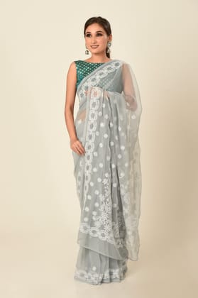 Ladies New Fashion Hand Chikankari Saree