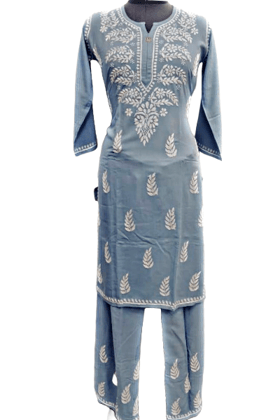 Chikankari Lucknowi Kurti