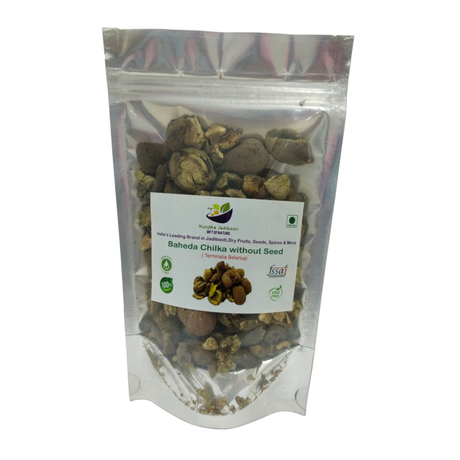 Kunjika Jadibooti Bahera Chilka | Baheda | Bibhitaki | Terminalia Bellirica | Natural and Pure - Ayurvedic Herb for Digestion and Respiratory Health - 100gm