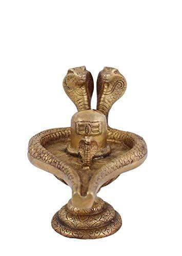 Arihant Craft� Hindu God Shivling Idol Hand Work Showpiece � 19 cm (Brass, Gold)