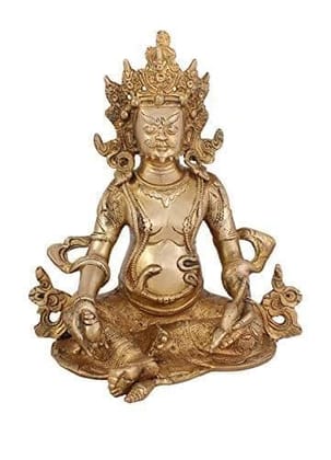 Arihant Craft� Ethnic Decor God Kuber Idol Hand Work � 25.5 cm (Brass, Gold)