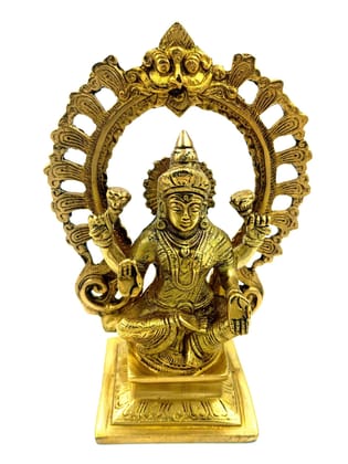 Arihant Craft� Hindu Goddess Lakshmi Idol Laxmi Statue Maa Lakshmi Sculpture Hand Work Showpiece � 19.5 cm (Brass, Gold)