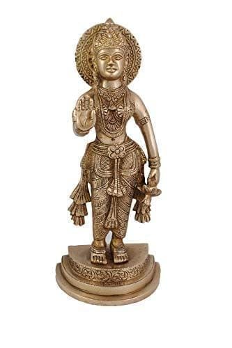 Arihant Craft� Hindu Goddess Lakshmi Idol Hand Work Showpiece � 28 cm (Brass, Gold)