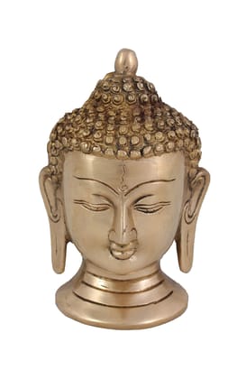 Arihant Craft� Ethnic Decor Lord Buddha Idol Hand Craft Showpiece � 12.5 cm (Brass, Gold)