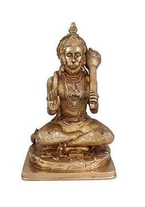 Arihant Craft� Hindu God Hanuman Idol Hand Work Showpiece � 29 cm (Brass, Gold)
