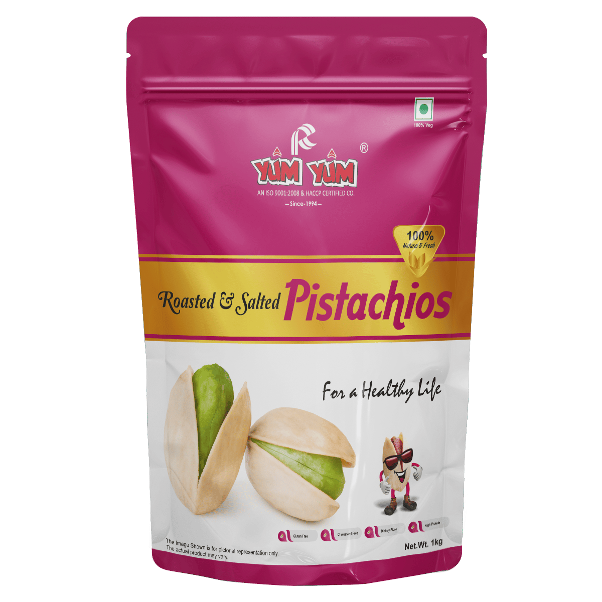 Yum Yum Roasted & Salted Pistachios 1kg