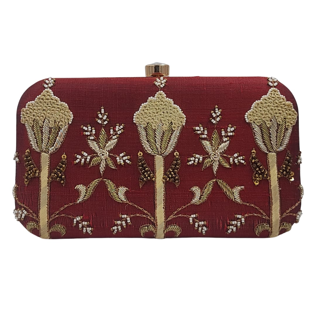 Clutches and bag with chikankari