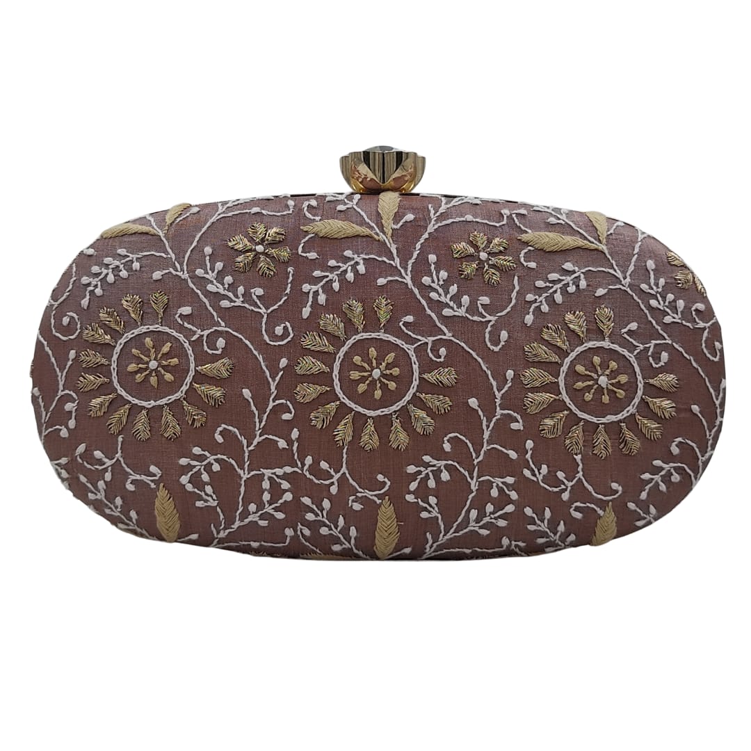 Clutches and bag with chikankari