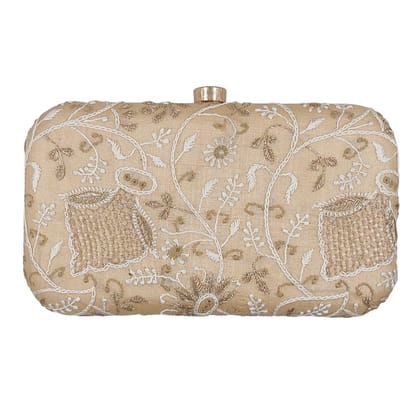 Altamash Chikankari Clutch Bag Beige