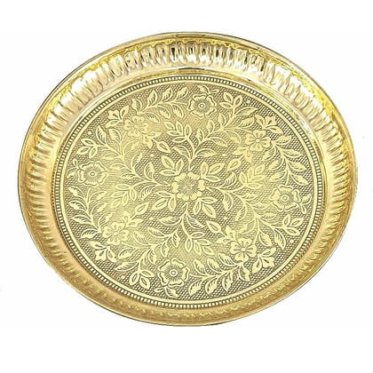 AA HANDICRAFTS/ BRASS POOJA  PLATE  ROUND