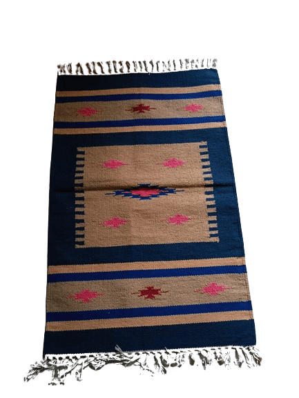 Jodhpur Rug's Handmade Cotton Soft Multi-Purpose Floor Rug, for Bedroom Living Room Kitchen Bedside Runner 2x3 Feet