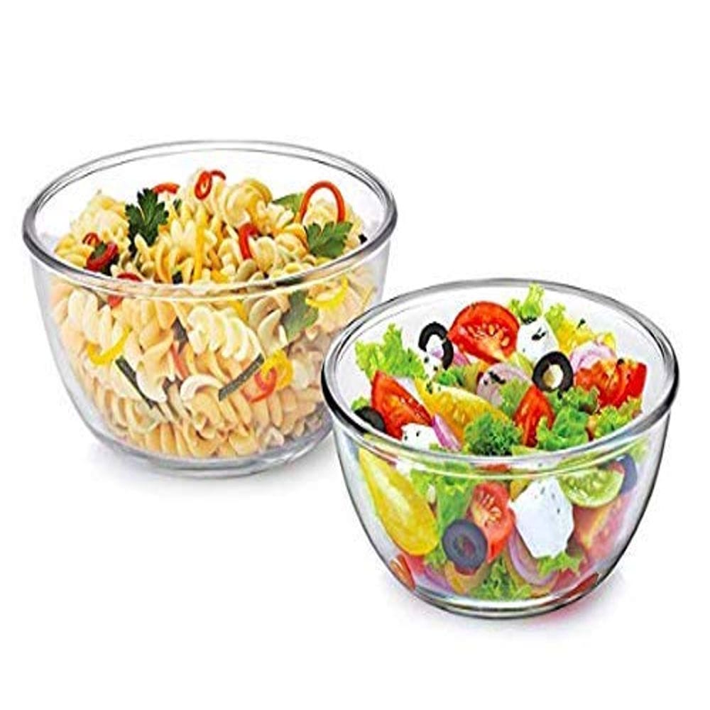 Small 245 ml Clear Glass Bowl for Serving Breakfast, Curry, Desserts and More... - 2 Pieces Without lid