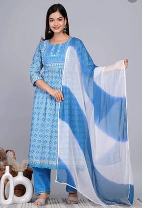 Sacrifice Women Nayra Cut Kurti Pant and Dupatta