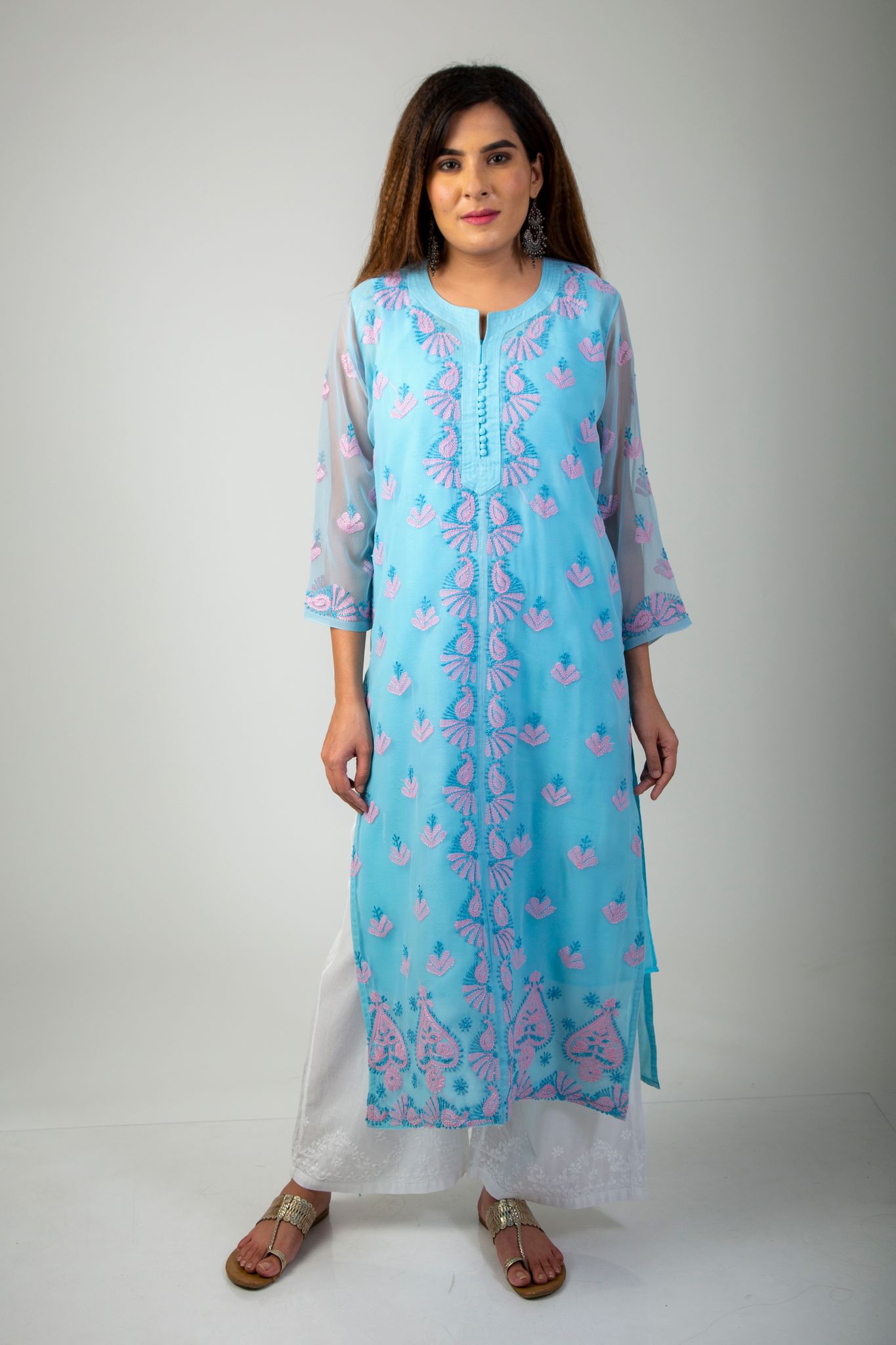 Ladies New Fashion Hand Chikankari Kurti