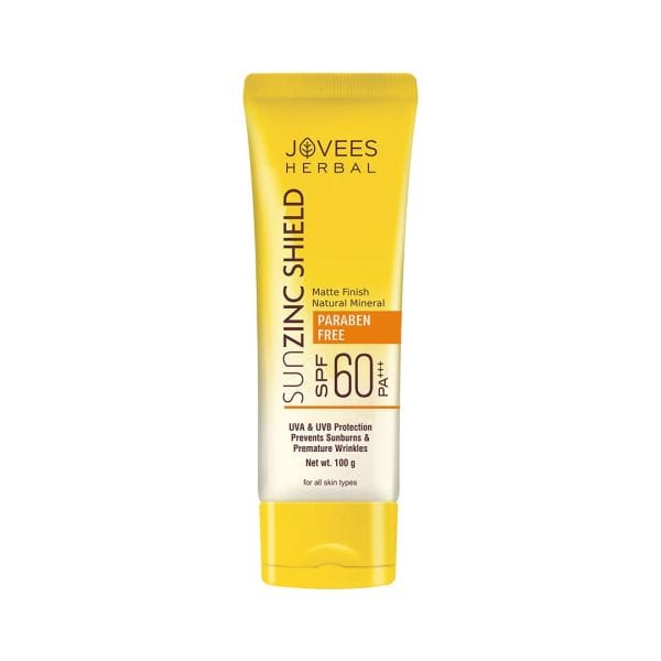 Finish Jovees Sun Zinc Shield SPF 60 Broad Spectrum PA+++ | Matte Finish