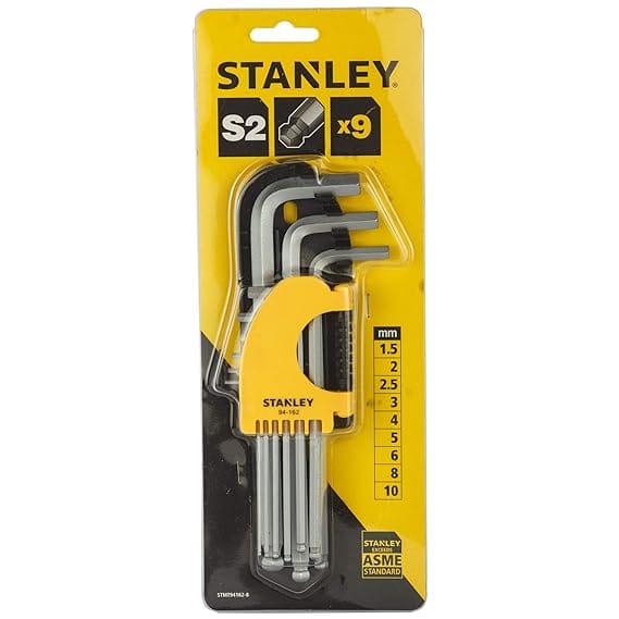 Stanley Hex Key Sets 9 Pc Long Spheric-Head Hex Key Set STMT94162-8