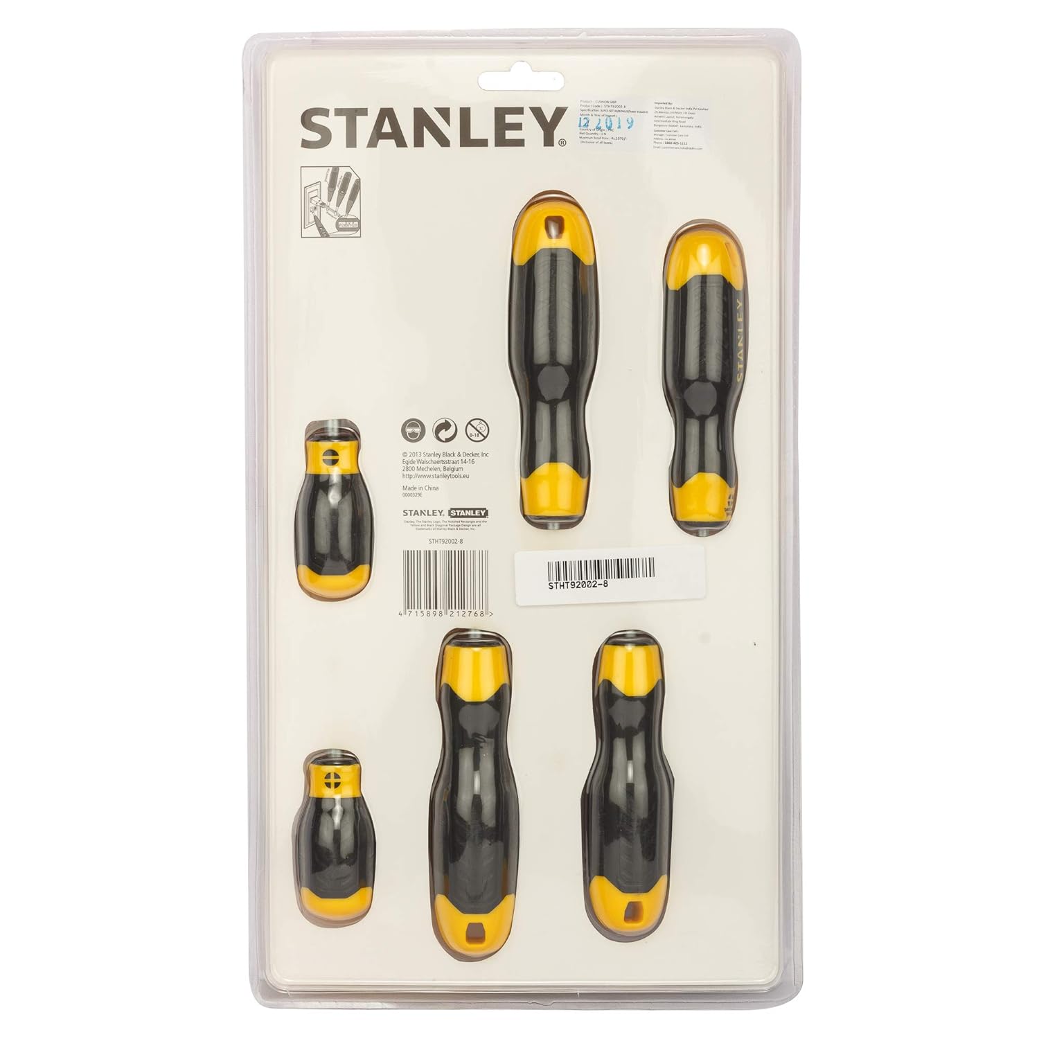 Stanley Screwdriver Set 6Pc Set W/Bonus(Tester Included) STHT92002-8