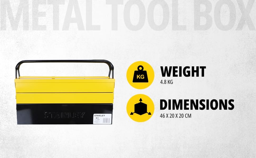 Stanley Portable Storage 5 Tray Metal Tool Box 1-94-738