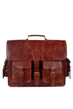 Ganpati Enterprise Handcrafted Leather Laptop Messenger Bag for Office
