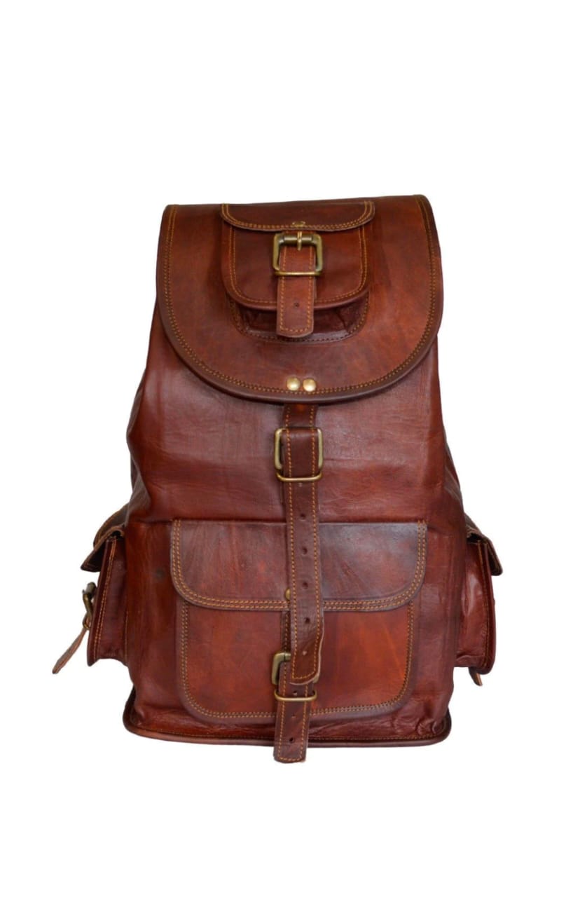 Amazon.com: ganpati handicraft 13 X18 inch Vintage Genuine Leather Laptop  Briefcase Satchel Messenger Business Bag (18 inch) : Electronics