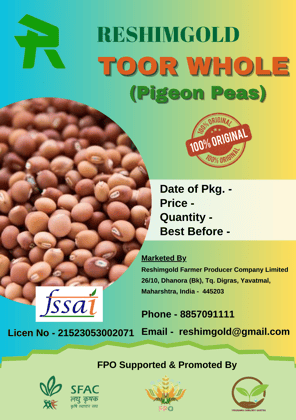 TOOR WHOLE (Pigeon Peas)