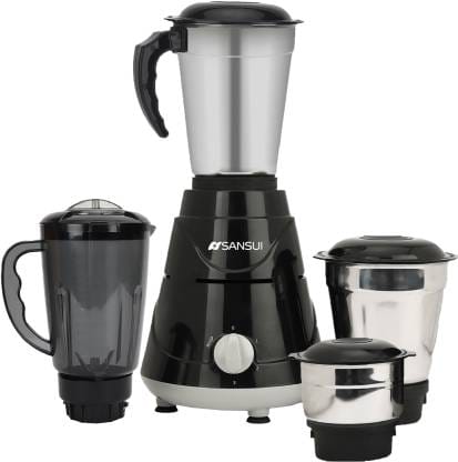 Sansui Blaze Pro 500 W Juicer Mixer Grinder (4 Jars, Black)