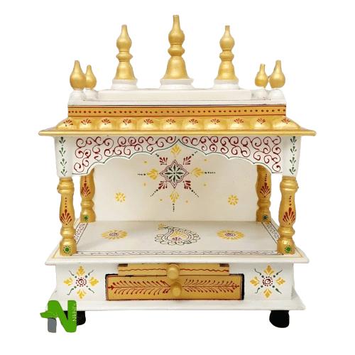 Nikhil Art Handcrafted Wooden Temple Pooja Ghar