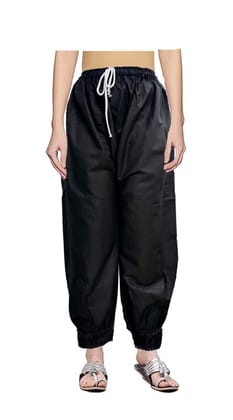 IndiaCarvan Women's Cotton Patiala Pathani Harem Pants with Elastic Waist for Women and Girls (Black Free Size)