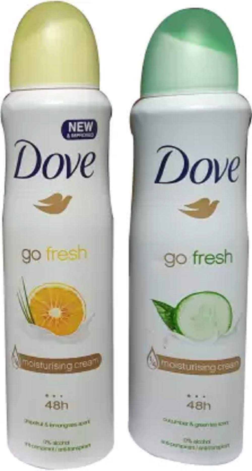 Dove 1 LEMON AND 1 CUCUMBER (PACK OF 2) Deodorant Spray - For Women (300 ml, Pack of 2)