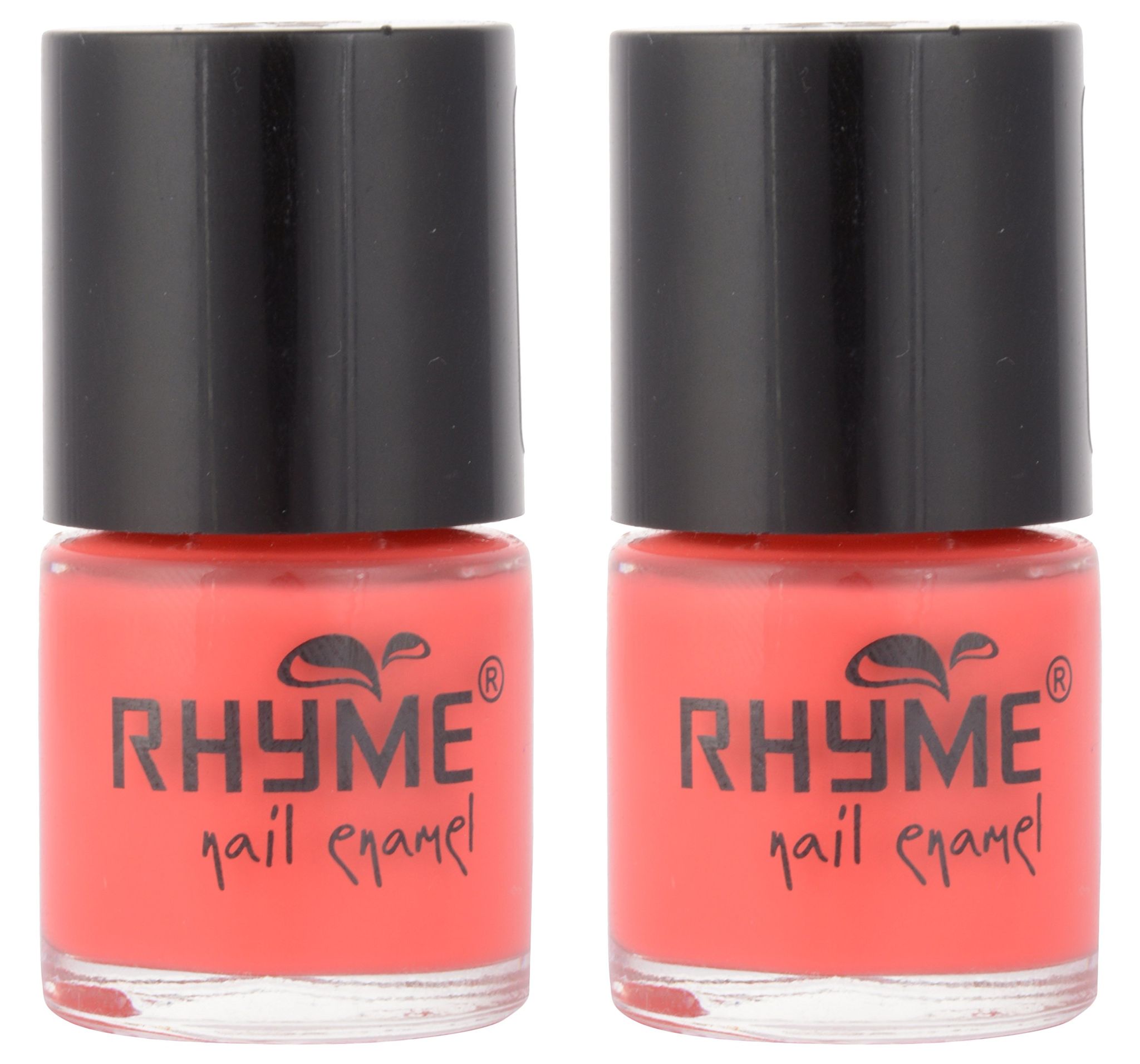 Rhyme Nail Enamel,Coral Pink, 9 ml (Buy 1 Get 1 FREE)