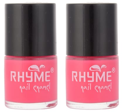 Rhyme Nail Enamel, Hot Pink, 9 ml (Buy1 Get 1 FREE)