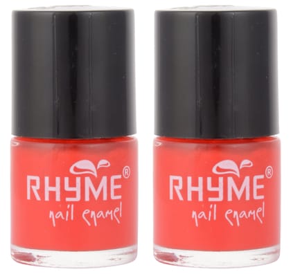 Rhyme Nail Enamel, Red, 9 ml (Buy1 Get 1 FREE)