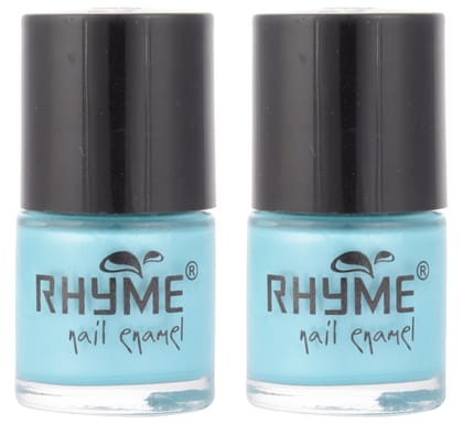 Rhyme Nail Enamel, Sky Blue, 9 ml (Buy1 Get 1 FREE)